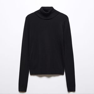 Mango Fine-knit turtleneck sweater